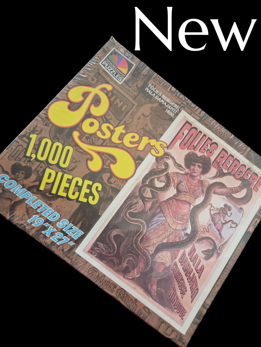 Vintagr 1000-piece Jigsaw puzzle Poster by snake charmer
